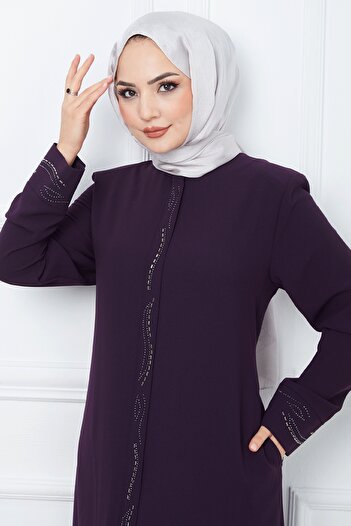InStyle Sprinkled Stone Honeycomb Ferace - Plum