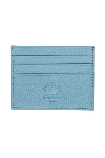 WEST POLO CÜZDAN Genuine Leather Baby Blue Unisex Card Holder with Plenty of Cards WPT041