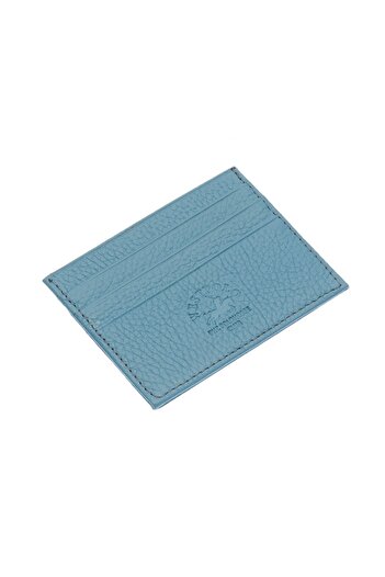 WEST POLO CÜZDAN Genuine Leather Baby Blue Unisex Card Holder with Plenty of Cards WPT041