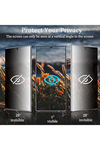 m.tk moveteck Samsung Galaxy S24 Ultra Ghost Screen Protector Glossy 5D Glass Premium Ar Make It Gorilla Privacy