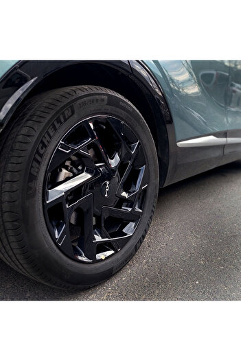 GRAFİCAR Kia Sportage 5 Jant Kaplama Sticker Set Kolay Uygulama-Uzun Ömürlü-Estetik Görünüm/Parlak Siyah