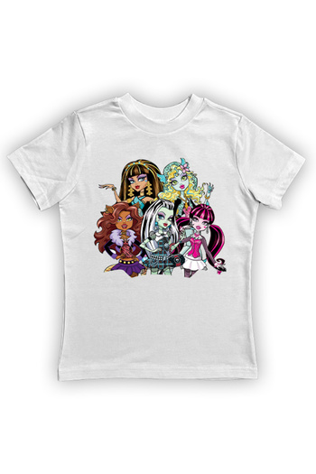 MONSTER HIGH Tricou pentru copii de vară - imprimat, bumbac pieptănat