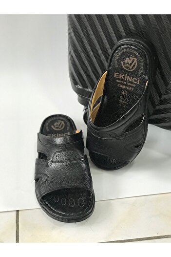 t-step Genuine Leather Orthopedic Men's Slippers