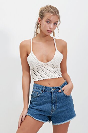 HAKKE Hand Knitted Crop Bustier