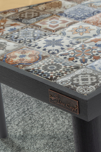 bluecape Esperanza Siyah Sehpa 62x32cm Doğal Masif Seramik Yan Sehpa Salon Mobilya