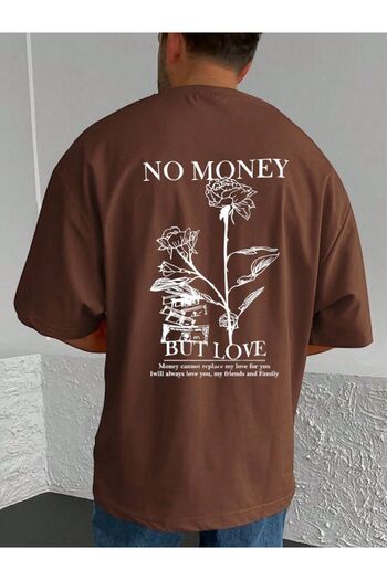 BENROMA No Money Printed Oversize Unisex T-shirt