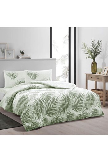 Taç Lenora Ranforce Double Duvet Cover Set Green