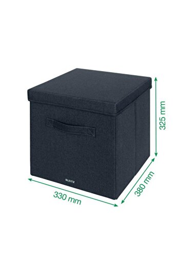 Leitz XL Fabric Storage Box with Lid - Large, 2 Pack