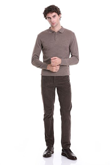 Hatemoğlu Vizon Regular Fit Прямий поло з трикотажу