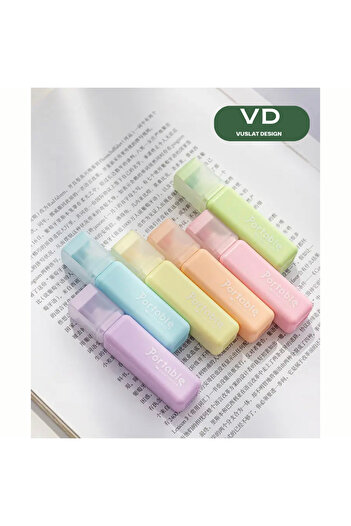 Vuslat Design Chosch Pastel Highlighter 6 Pieces Pastel Marker Highlighter