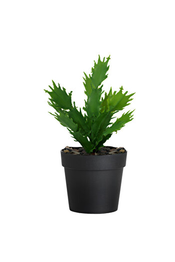 HOMİNG Homing Artificial Green Plant with Black Pot 241347