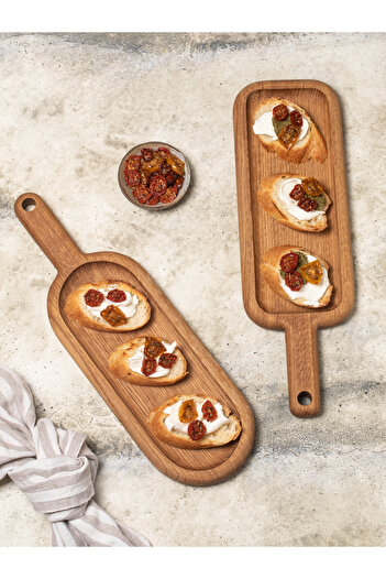 Esci Design Wooden 2-Piece Presentation Board - Steak Presentation - Wooden Serving Plate - Wooden Presentation Board