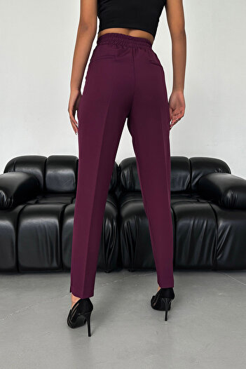 OUZ Fashion Women's Side Button Detailed Trousers