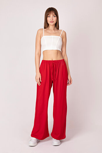 ROVİ Red Skirted Trousers