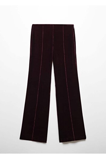 MANGO Woman İspanyol paçalı kadife pantolon