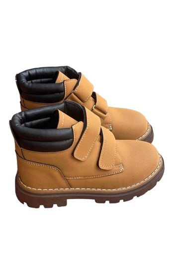 Arzen Children's Tan Velcro Orthopedic Comfortable Anti-Slip Sole Cat Boots