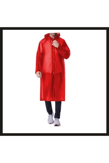 Uygunayakala (11011) Savage PVC Red Pocket Raincoat-AGM.007