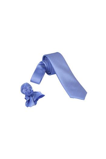 Ars Magic Box 1st Quality Special Patterned Tie Handkerchief Set - Blue
