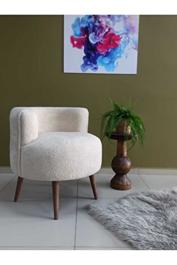 WEBPANYA Çay Seti Tekli Koltuk, Berjer (SALON, BALKON, OFİS) Krem