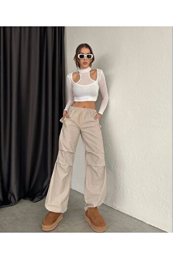 SONREİR PARACHUTE PANT WITH POCKET COVER AND ADJUSTABLE WAIST