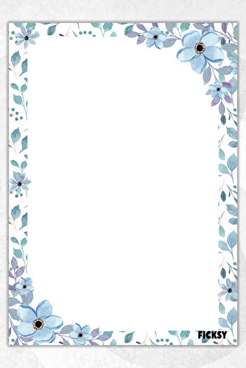 Ficksy Flower Note Paper - A5 Size - 50 Sheets - Notepad - Memopad - Memo Pad - To Do List
