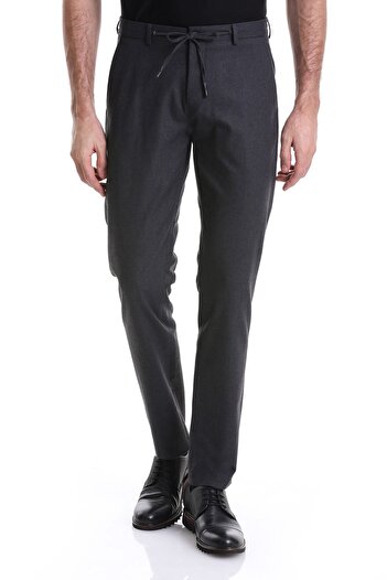 Hatemoğlu Anthracite Dynamic Fit Straight Side Pocket Jogger Pants