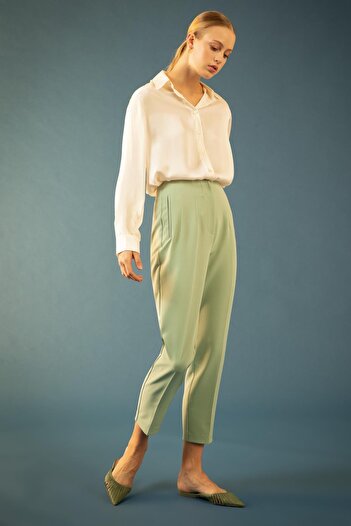 DeFacto Slim Fit High Waist Trousers