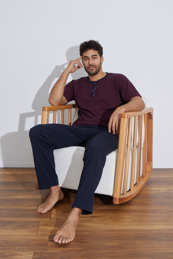 Ayans Pijama Combed Cotton Men's Single Jersey (Summer) Pajama Set