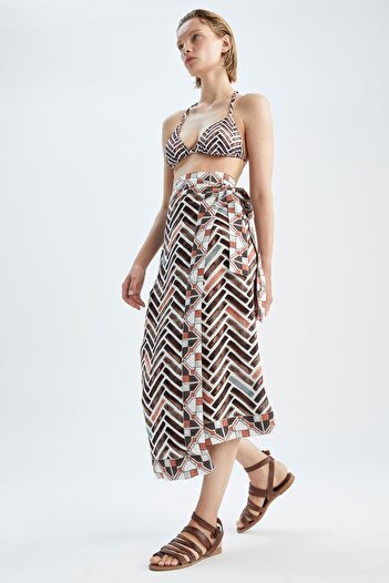 DeFacto Nefes Istanbul X Regular Fit Patterned Beach 100 Cotton Clothing X6386az22hs