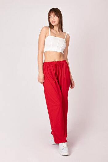 ROVİ Red Skirted Trousers