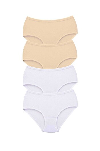 Tutku 4 Pieces Women's High Waist Bato Thick Rubber Panties S9