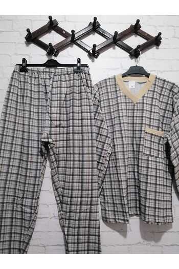 anne moda ankara 100% raw cotton, lycra-free, WINTER- spring raised, long sleeved, father's pajama set