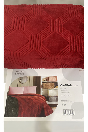 Özdilek Single Blanket Trendy Art Deco Claret Red