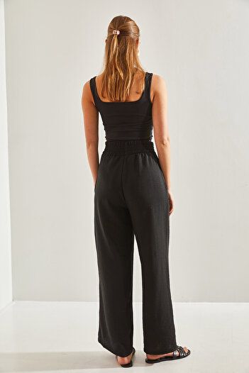 Bianco Lucci Women's Elastic Waist Trousers