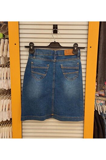 Yonca Çocuk Fusta lungă din denim pentru fete TERRY Kids 5050