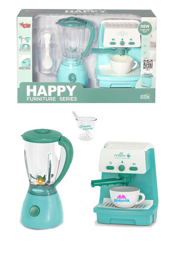 hediyecik Oyuncak Blender ve Kahve Makinesi Işıklı Müzikli Oyun Seti