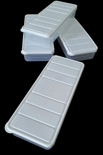 SWENCRAFT حاوية تخزين 4 قطع Selka يمكن أن تدخل الميكروويف وفريزر Pp 5 Selka Stylish Box باللون الأبيض