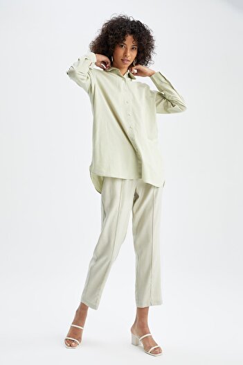 DeFacto Regular Fit Flexible Waist Ankle Length Trousers X6450az22sm