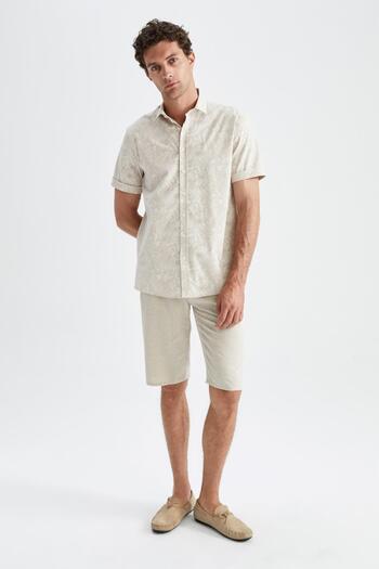 DeFacto Regular Fit Short Sleeve Cotton Shirt Y3043az22sm