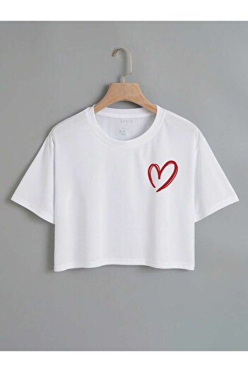 Machetta Παιδική καρδιά με στάμπα Oversize Crop T-shirt