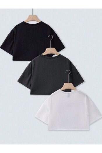 Machetta Girl's 3-Piece Printed Crop Blouse