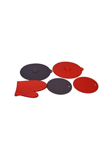 HOLLYHOME 4 1 Silicone Set; 2 Vacuum Lids, 2 Trivet Gloves as a Gift