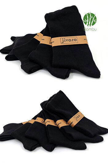 jivaro Men's Bamboo Black 6-Piece Socks