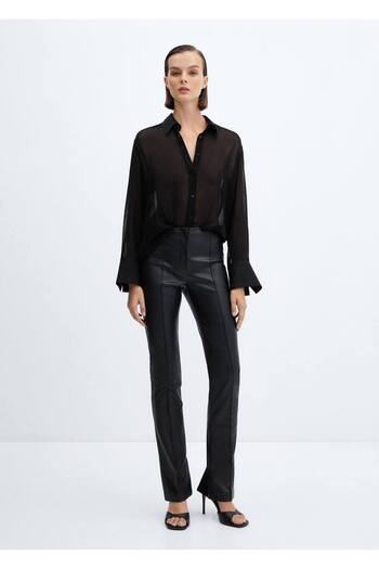 MANGO Woman Skinny pants in leather look