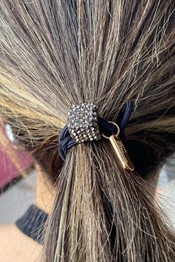 TAKIŞTIR Black Stoned Rubber Buckle