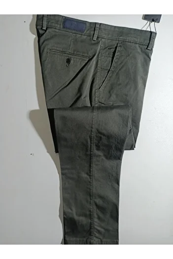 ATLIHAN cotton lycra side pocket classic linen trousers