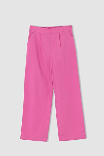 DeFacto Girl's Wide Leg Poplin Trousers