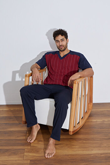 Ayans Pijama Combed Cotton Men's Single Jersey (Summer) Pajama Set