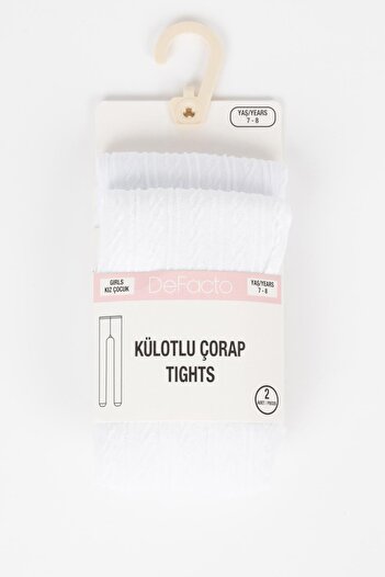 DeFacto Girl's 2-Pack Pantyhose School Socks Y5005A6Ns