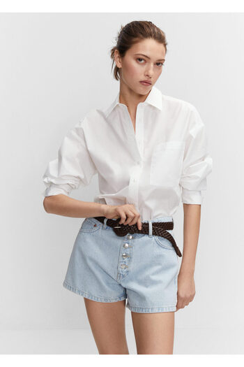 MANGO Woman Oversize Cotton Shirt